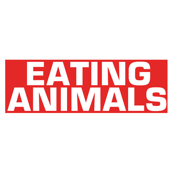 Eating Animals Red Sticker | PETA Literature Eating Animals Red Sticker | PETA Literature