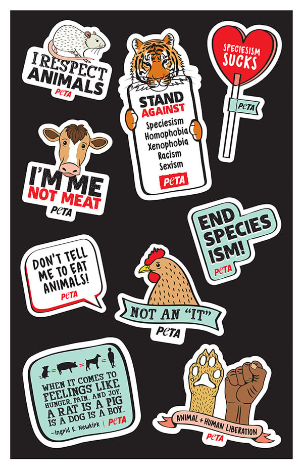 End Speciesism Stickers