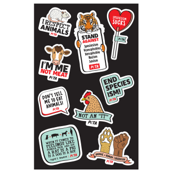 End Speciesism Stickers